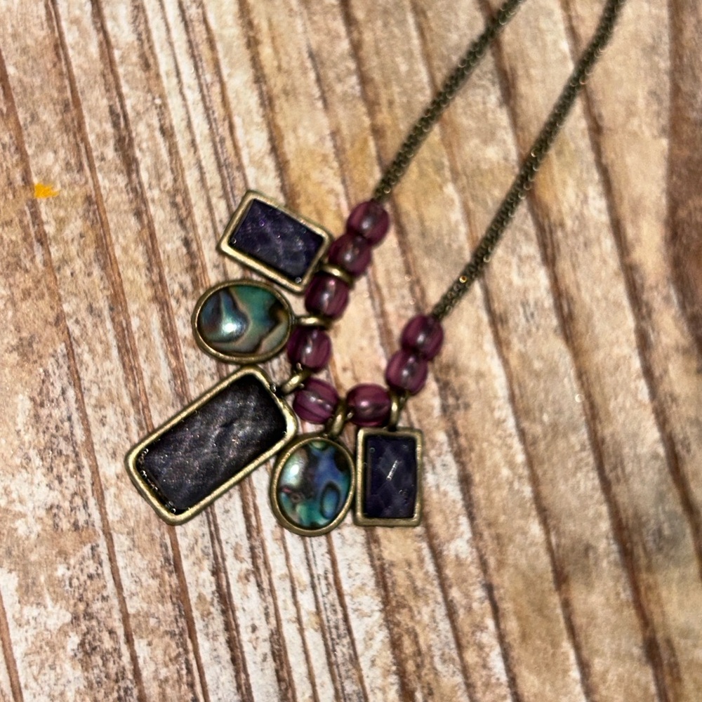 Diane Katzman purple passion necklace and earring set